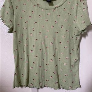 Pastel Green Floral Top